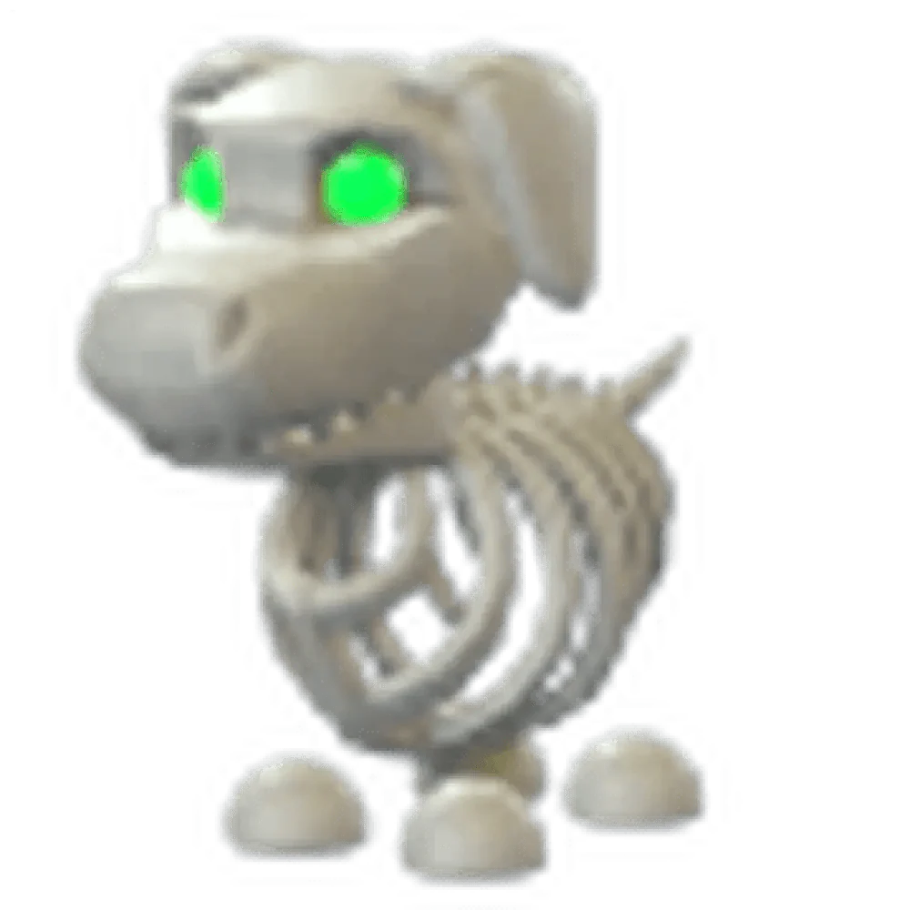 MFR Halloween White Skeleton Dog
